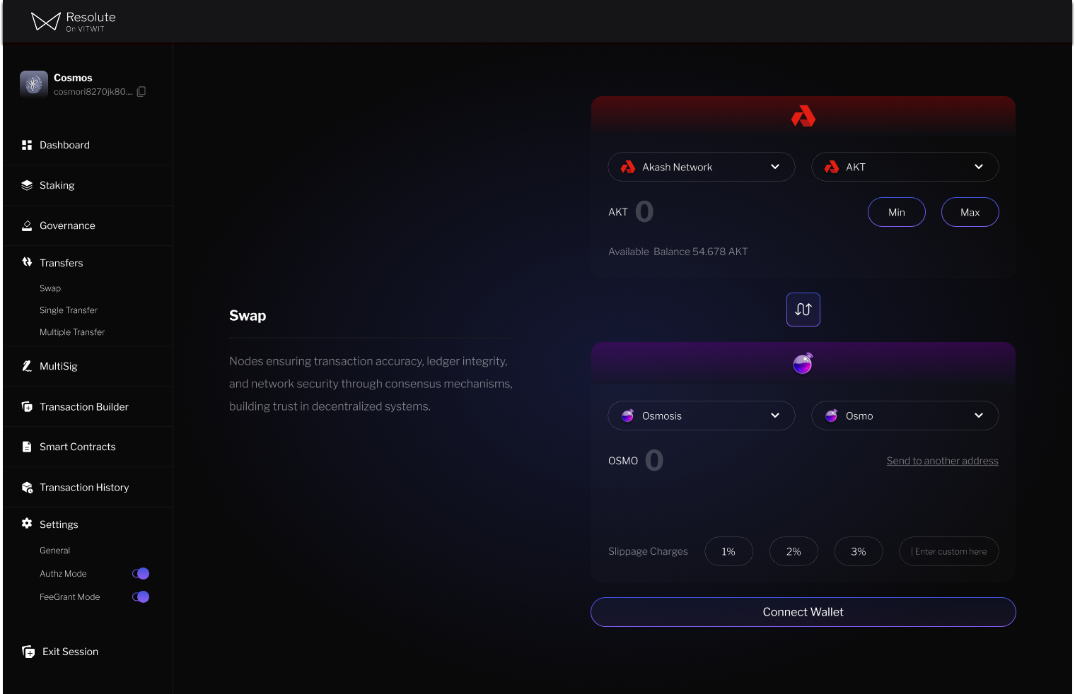 Proposal detail and voting screen