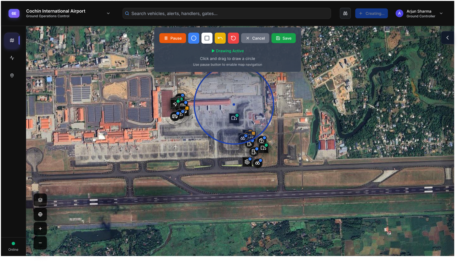 Airport alert and incident management view